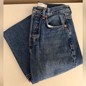 Topshop “Editor” Straight Leg Jeans (25)